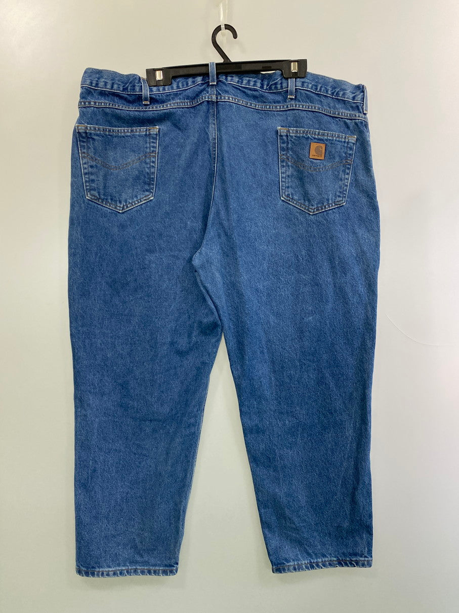 【中古品】【メンズ】 Carhartt カーハート RELAXED FIT TAPERED LEG JEAN B17-DST リラックス フィット テーパード レッグ ジーンズ メンズ ボトムス 158-251029-em-38-min サイズ：48×28 カラー：インディゴブルー 万代Net店