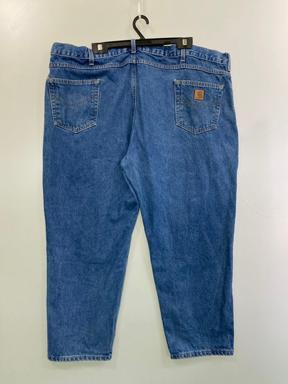 【中古品】【メンズ】 Carhartt カーハート RELAXED FIT TAPERED LEG JEAN B17-DST リラックス フィット テーパード レッグ ジーンズ メンズ ボトムス 158-251029-em-38-min サイズ：48×28 カラー：インディゴブルー 万代Net店