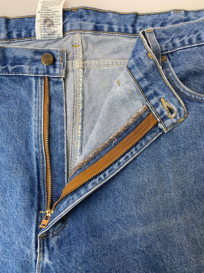 【中古品】【メンズ】 Carhartt カーハート RELAXED FIT TAPERED LEG JEAN B17-DST リラックス フィット テーパード レッグ ジーンズ メンズ ボトムス 158-251029-em-38-min サイズ：48×28 カラー：インディゴブルー 万代Net店