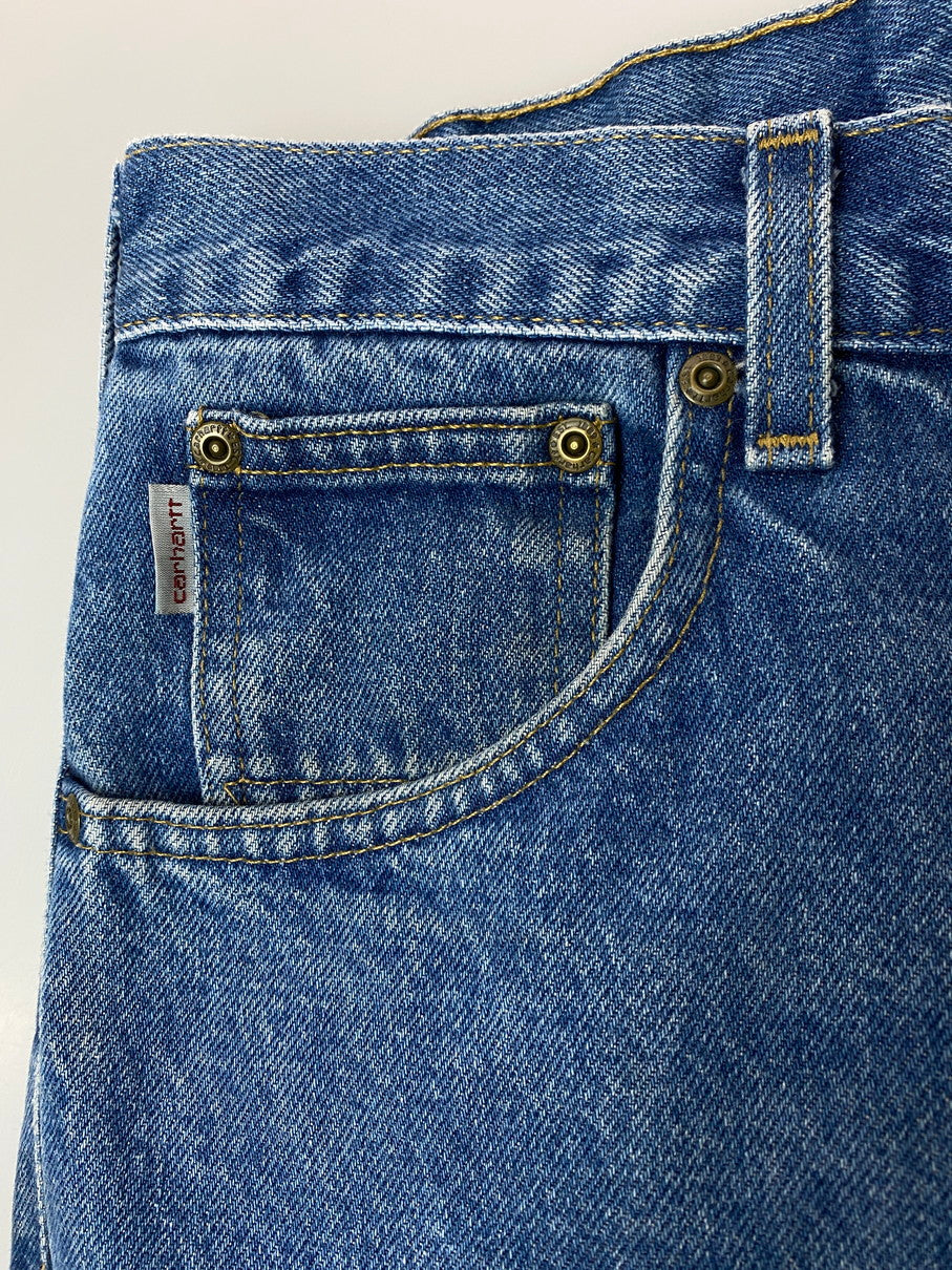 【中古品】【メンズ】 Carhartt カーハート RELAXED FIT TAPERED LEG JEAN B17-DST リラックス フィット テーパード レッグ ジーンズ メンズ ボトムス 158-251029-em-38-min サイズ：48×28 カラー：インディゴブルー 万代Net店