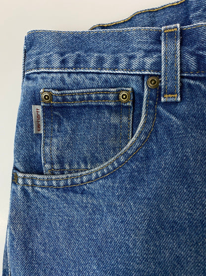 【中古品】【メンズ】 Carhartt カーハート RELAXED FIT TAPERED LEG JEAN B17-DST リラックス フィット テーパード レッグ ジーンズ メンズ ボトムス 158-251029-em-38-min サイズ：48×28 カラー：インディゴブルー 万代Net店