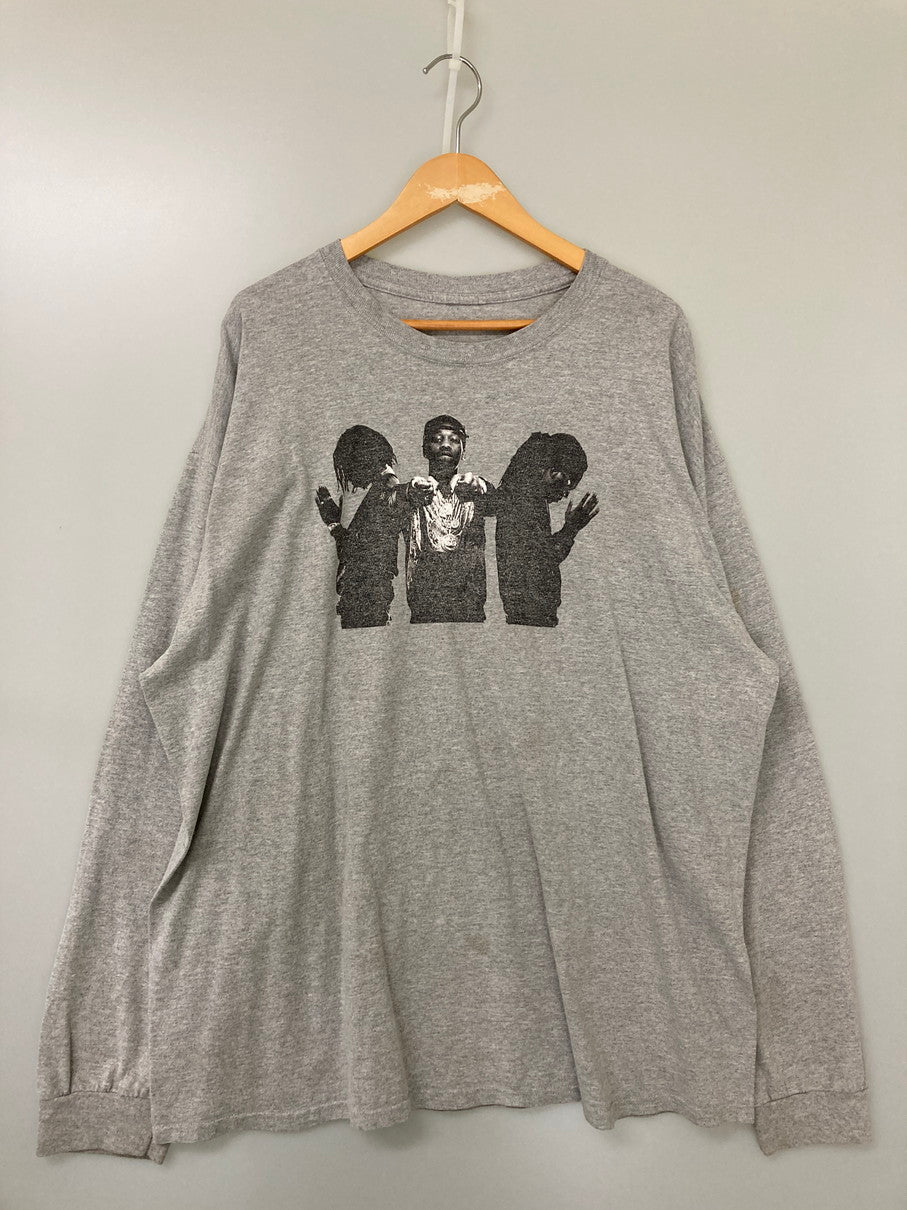 【中古品】【メンズ】 UNKNOWN 00's MIGOS RAP L/S TEE 00年代 ミーゴス ラップ ロングスリーブTシャツ 長袖 トップス 146-251021-kk-17-min サイズ：表記無し 下記参照 カラー：グレー 万代Net店
