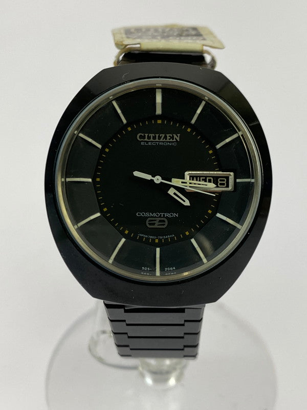 【中古品】【メンズ】 CITIZEN シチズン ECT-W78 BL コスモトロン 電磁テンプ式 腕時計 197-251016-kk-37-min カラー：ブラック 万代Net店