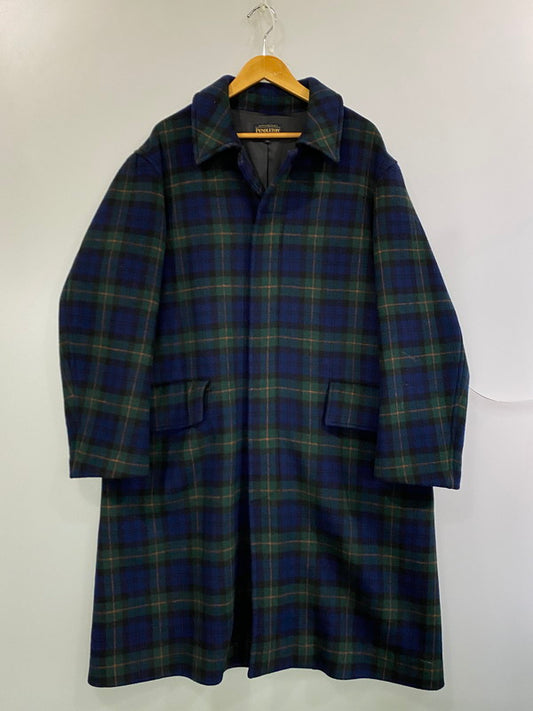【中古品】【メンズ】 PENDLETON ペンドルトン ステンカラーコート 9575-8207 ウール チェック柄 メンズ アウター ジャケット 146-251121-em-19-min サイズ：L カラー：グリーン系（チェック柄） 万代Net店