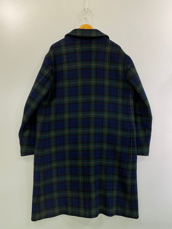 【中古品】【メンズ】 PENDLETON ペンドルトン ステンカラーコート 9575-8207 ウール チェック柄 メンズ アウター ジャケット 146-251121-em-19-min サイズ：L カラー：グリーン系（チェック柄） 万代Net店