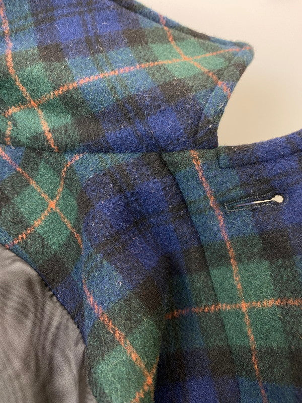 【中古品】【メンズ】 PENDLETON ペンドルトン ステンカラーコート 9575-8207 ウール チェック柄 メンズ アウター ジャケット 146-251121-em-19-min サイズ：L カラー：グリーン系（チェック柄） 万代Net店