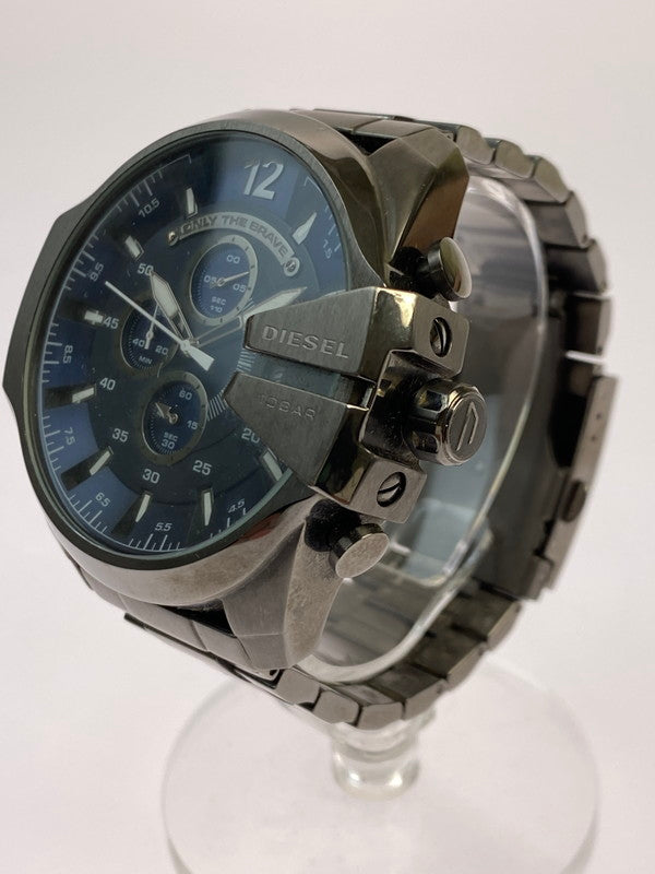 【中古品】【メンズ】 DIESEL ディーゼル MEGA CHIEF DZ-4329 メガチーフ クォーツ 腕時計 198-251016-kk-40-min カラー：ガンメタル 万代Net店