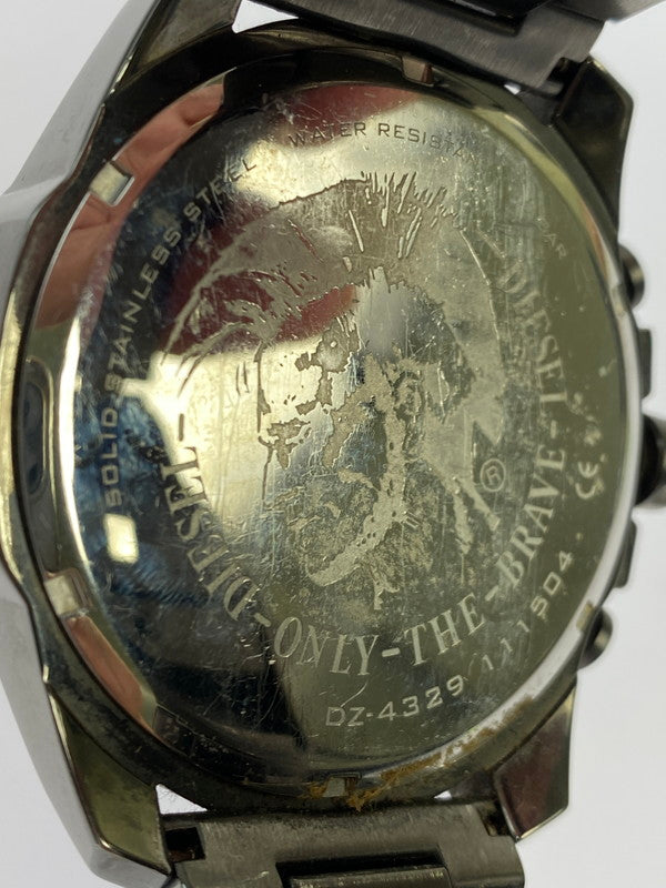 【中古品】【メンズ】 DIESEL ディーゼル MEGA CHIEF DZ-4329 メガチーフ クォーツ 腕時計 198-251016-kk-40-min カラー：ガンメタル 万代Net店