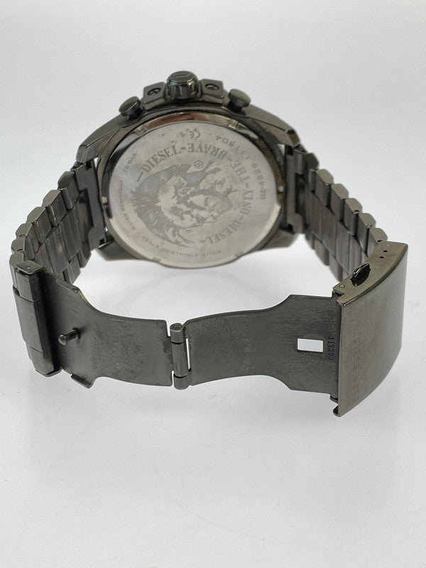 【中古品】【メンズ】 DIESEL ディーゼル MEGA CHIEF DZ-4329 メガチーフ クォーツ 腕時計 198-251016-kk-40-min カラー：ガンメタル 万代Net店