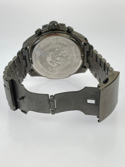 【中古品】【メンズ】 DIESEL ディーゼル MEGA CHIEF DZ-4329 メガチーフ クォーツ 腕時計 198-251016-kk-40-min カラー：ガンメタル 万代Net店