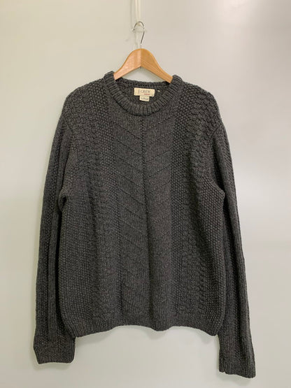 【中古品】【メンズ】 J.CREW ジェイクルー 00’s HANDKNIT CABLE WOOL KNIT 00年代 ハンドニット ケーブル ウールニット トップス 146-251007-kk-50-min サイズ：L カラー：チャコール 万代Net店