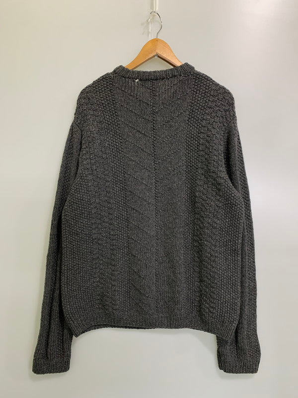 【中古品】【メンズ】 J.CREW ジェイクルー 00’s HANDKNIT CABLE WOOL KNIT 00年代 ハンドニット ケーブル ウールニット トップス 146-251007-kk-50-min サイズ：L カラー：チャコール 万代Net店