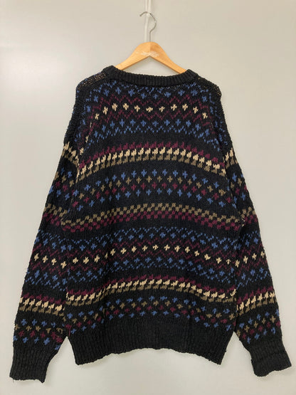 【中古品】【メンズ】 EDDIE BAUER エディーバウアー 90S COTTON KNIT 90年代 コットンニット セーター トップス 144-251022-cn-03-min サイズ：L カラー：マルチカラー 万代Net店