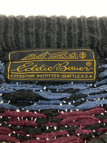 【中古品】【メンズ】 EDDIE BAUER エディーバウアー 90S COTTON KNIT 90年代 コットンニット セーター トップス 144-251022-cn-03-min サイズ：L カラー：マルチカラー 万代Net店