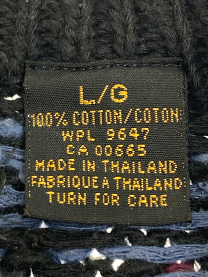 【中古品】【メンズ】 EDDIE BAUER エディーバウアー 90S COTTON KNIT 90年代 コットンニット セーター トップス 144-251022-cn-03-min サイズ：L カラー：マルチカラー 万代Net店