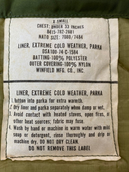 【現状渡し品】【メンズ】 U.S.ARMY ユーエスアーミー 70S M-65 フィッシュテール ジャケット アウター 146-251012-ks-41-min サイズ：XS-R カラー：グリーンカーキ 万代Net店