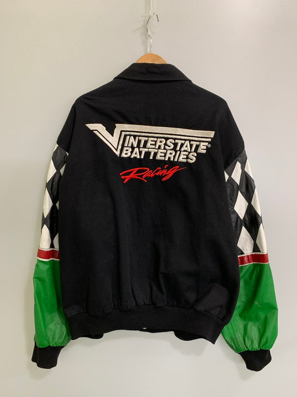 【現状渡し品】【メンズ】 JEFF HAMILTON ジェフ・ハミルトン INTERSTATE BATTERIES RACING JACKET インターステート バッテリーズ レーシングジャケット アウター 146-251008-kk-26-min サイズ：XL カラー：ブラック 万代Net店