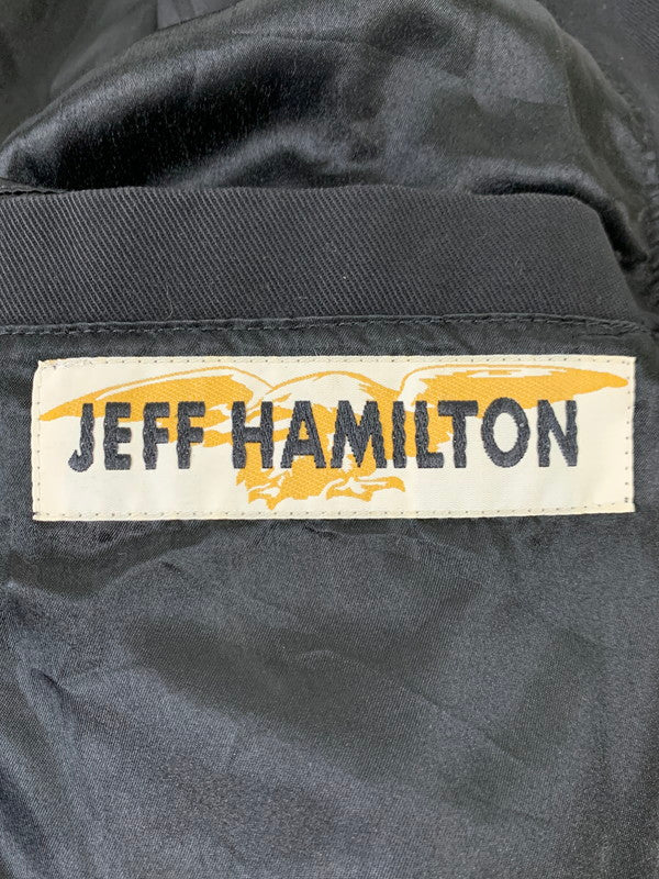 【現状渡し品】【メンズ】 JEFF HAMILTON ジェフ・ハミルトン INTERSTATE BATTERIES RACING JACKET インターステート バッテリーズ レーシングジャケット アウター 146-251008-kk-26-min サイズ：XL カラー：ブラック 万代Net店