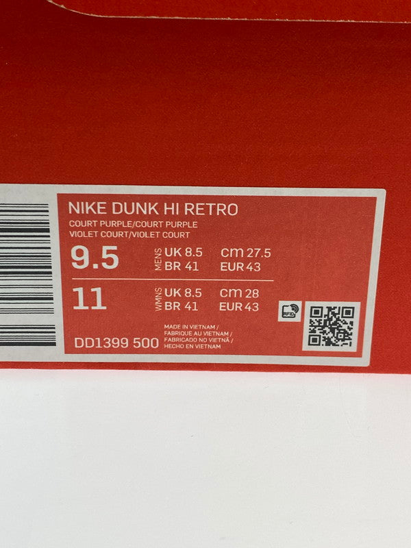 【未使用品】【メンズ】 NIKE ナイキ DUNK HIGH RETRO LOUISIANA DD1399-500 ダンク ハイ レトロ ルイジアナ スニーカー 靴 160-251007-kk-02-min カラー：COURT PURPLE/UNIVERSITY GOLD-WHITE-COURT PURPLE 万代Net店