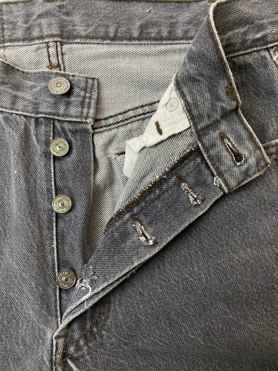 【中古品】【メンズ】 Levi's リーバイス 501 86年製造 ボタン裏刻印653 先染め BLACK DENIM PANTS デニムパンツ 157-251012-ks-35-min サイズ：W28L34 カラー：インディゴ 万代Net店