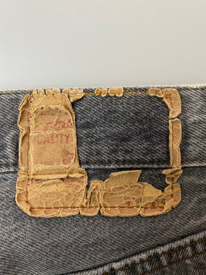 【中古品】【メンズ】 Levi's リーバイス 501 86年製造 ボタン裏刻印653 先染め BLACK DENIM PANTS デニムパンツ 157-251012-ks-35-min サイズ：W28L34 カラー：インディゴ 万代Net店