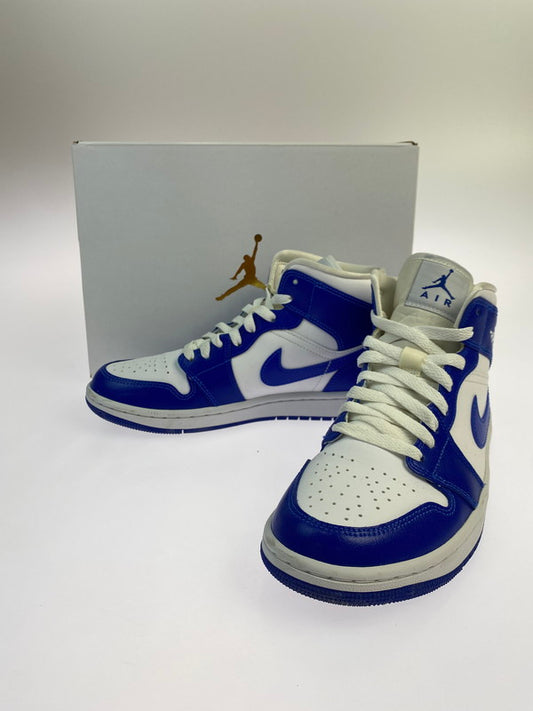 【中古品】【レディース】 NIKE ナイキ WMNS AIR JORDAN 1 MID BQ6472-104 ウィメンズ エア ジョーダン 1 ミッド スニーカー 靴 166-251007-kk-15-min カラー：WHITE/HYPER ROYAL-WHITE 万代Net店