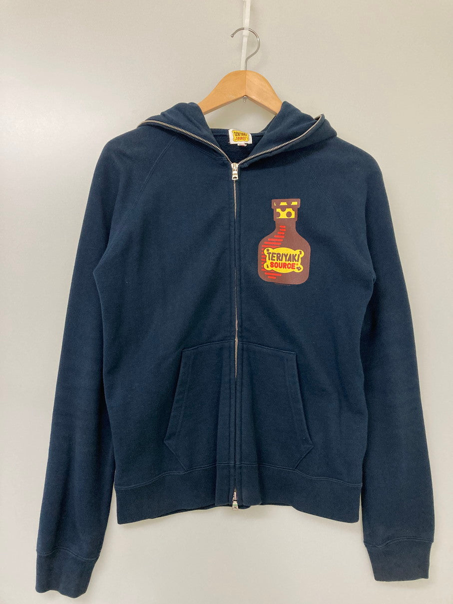 【中古品】【メンズ】 A BATHING APE アベイシングエイプ TERIYAKI BOYZ FULL ZIP HOODIE テリヤキボーイズ フルジップフーディー トップス パーカー 142-251021-kk-10-min サイズ：S カラー：ネイビー 万代Net店