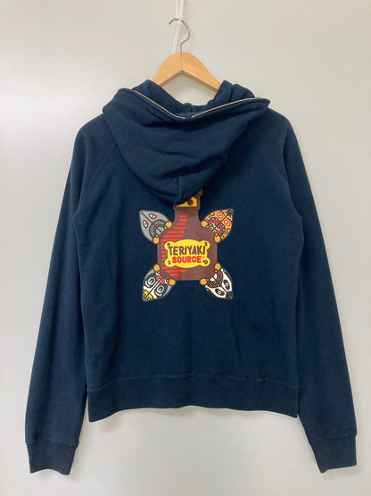 【中古品】【メンズ】 A BATHING APE アベイシングエイプ TERIYAKI BOYZ FULL ZIP HOODIE テリヤキボーイズ フルジップフーディー トップス パーカー 142-251021-kk-10-min サイズ：S カラー：ネイビー 万代Net店