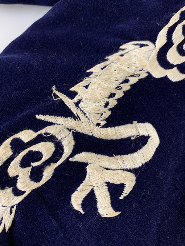 【現状渡し品】【メンズ】 UNKNOWN VINTAGE 50's REVERSIBLE SOUVENIR JACKET ヴィンテージ 50年代 リバーシブル スーベニアジャケット アウター スカジャン 国連加入 146-251007-kk-32-min サイズ：M カラー：ネイビー/ブルー 万代Net店