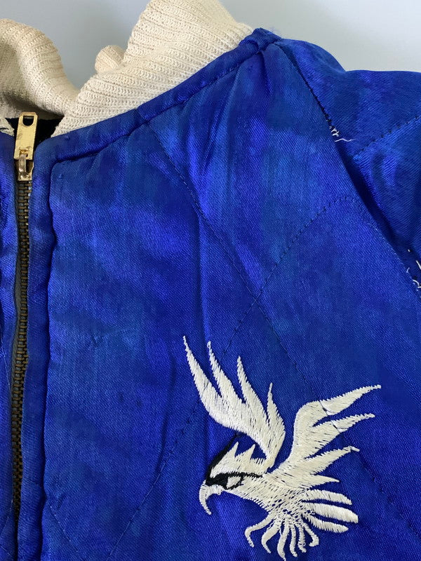 【現状渡し品】【メンズ】 UNKNOWN VINTAGE 50's REVERSIBLE SOUVENIR JACKET ヴィンテージ 50年代 リバーシブル スーベニアジャケット アウター スカジャン 国連加入 146-251007-kk-32-min サイズ：M カラー：ネイビー/ブルー 万代Net店
