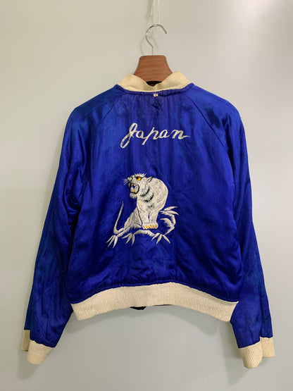 【現状渡し品】【メンズ】 UNKNOWN VINTAGE 50's REVERSIBLE SOUVENIR JACKET ヴィンテージ 50年代 リバーシブル スーベニアジャケット アウター スカジャン 国連加入 146-251007-kk-32-min サイズ：M カラー：ネイビー/ブルー 万代Net店