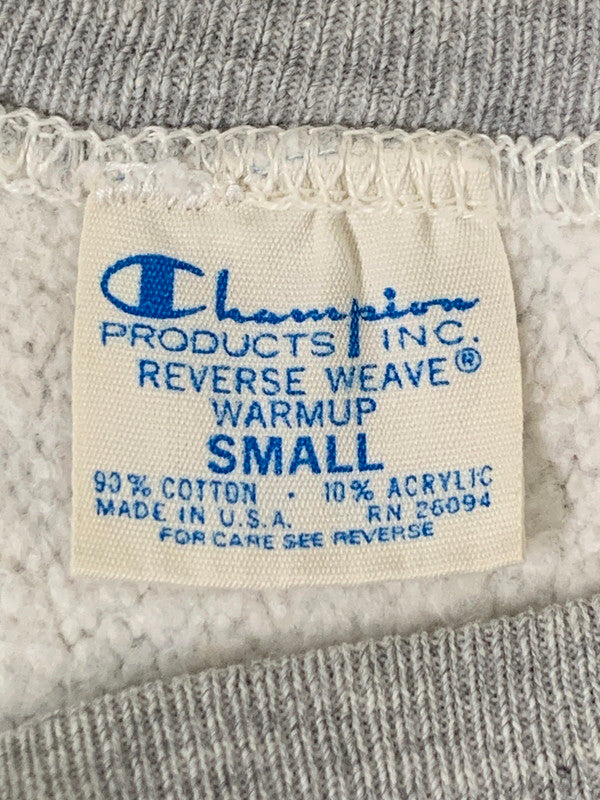 【中古品】【メンズ】 Champion チャンピオン 70's NAVY PRINT REVERSE WEAVE CREWNECK SWEATSHIRT VINTAGE 80年代 ネイビー プリント リバースウィーブ クルーネックスウェットシャツ トップス トレーナー ヴィンテージ 青単タグ 146-251008-kk-33-min サイズ：S カラー：グレー 万代Net店