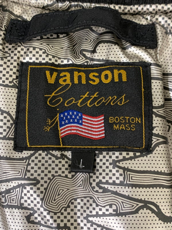 【中古品】【メンズ】 VANSON バンソン MA-1 FLIGHT JACKET NVJK-2308 オープンボトム MA-1 フライトジャケット アウター 145-251010-yn-25-min サイズ：L カラー：ブラック 万代Net店