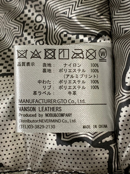 【中古品】【メンズ】 VANSON バンソン MA-1 FLIGHT JACKET NVJK-2308 オープンボトム MA-1 フライトジャケット アウター 145-251010-yn-25-min サイズ：L カラー：ブラック 万代Net店