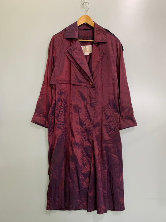 【中古品】【レディース】 NEW YORK HARBOR TRENCH COAT ニューヨークハーバー トレンチコート アウター 169-251213-yn-13-min カラー：バーガンディー系 万代Net店