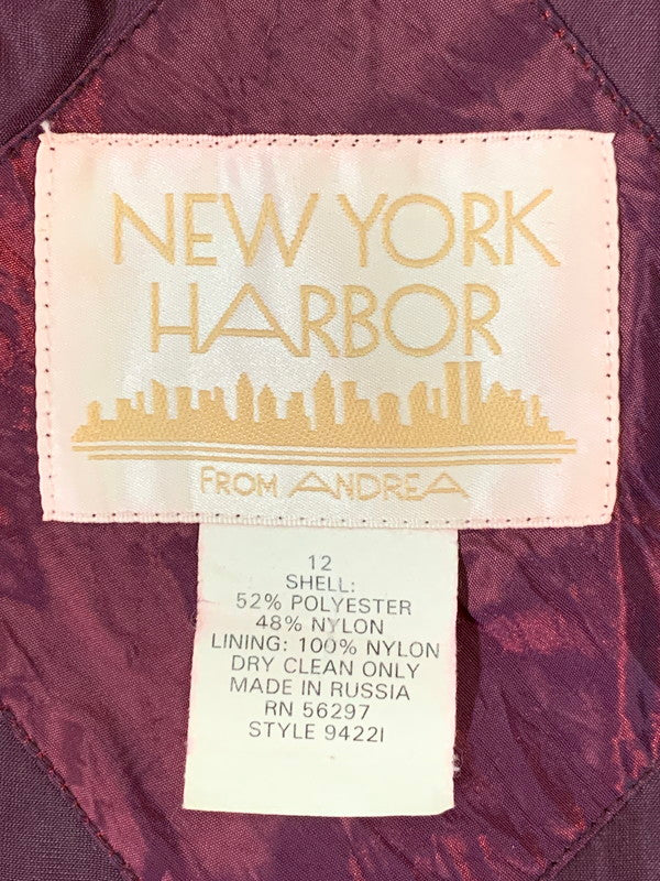 【中古品】【レディース】 NEW YORK HARBOR TRENCH COAT ニューヨークハーバー トレンチコート アウター 169-251213-yn-13-min カラー：バーガンディー系 万代Net店
