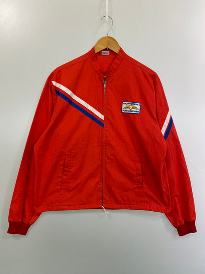 【現状渡し品】【メンズ】 FLIGHT APPAREL フライト アパレル RACING JACKET ナイロン ジャケット 70S レーシング ジャケット 70年代 メンズ アウター 146-251216-em-08-min サイズ：L カラー：ヴァーミリオン 万代Net店