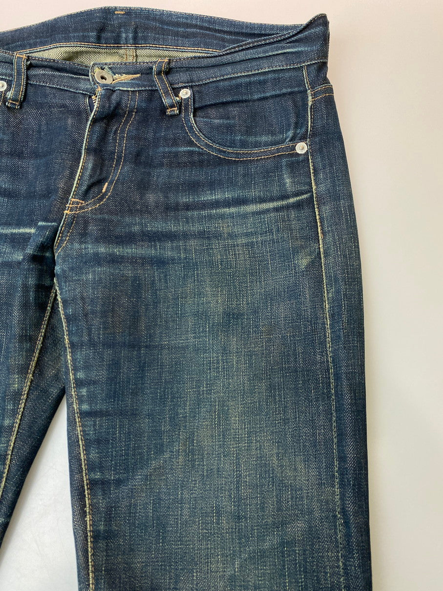 【現状渡し品】【レディース】 NEIGHBORHOOD ネイバーフッド NARROW STRAIGHT DENIM PANTS DCNH-PT-W03 06EX ナロー ストレート デニム パンツ レディース ボトムス 153-251029-em-35-min サイズ：M カラー：インディゴブルー 万代Net店