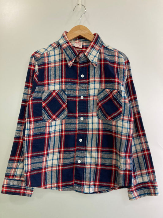 【中古品】【メンズ】 BIC MAC ビッグマック 70S HEAVY FLANNEL SHIRT ヘビー フランネル シャツ 146-251116-zi-12-min サイズ：XL カラー：ブルー/ホワイト/レッド 万代Net店
