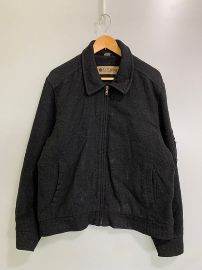 【中古品】【メンズ】 Columbia コロンビア WOOL ZIP JACKET ウールジップジャケット アウター オールド 144-251008-kk-35-min サイズ：M カラー：ブラック 万代Net店