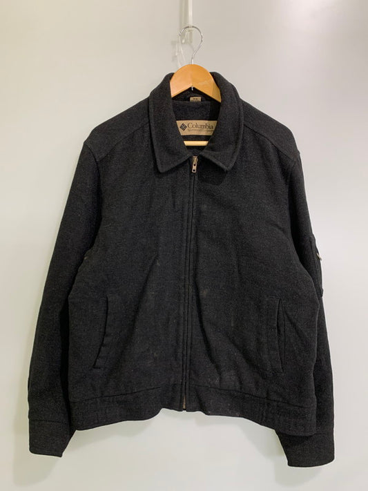 【中古品】【メンズ】 Columbia コロンビア WOOL ZIP JACKET ウールジップジャケット アウター オールド 144-251008-kk-35-min サイズ：M カラー：ブラック 万代Net店
