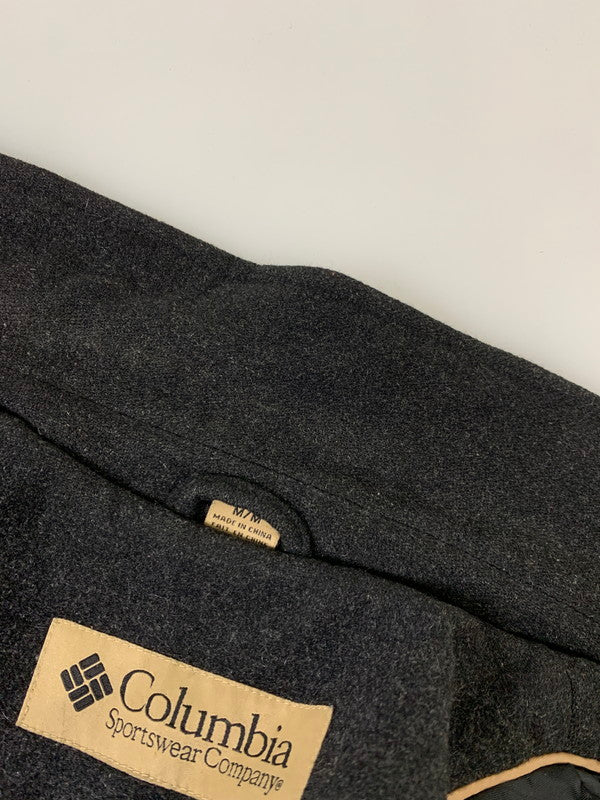 【中古品】【メンズ】 Columbia コロンビア WOOL ZIP JACKET ウールジップジャケット アウター オールド 144-251008-kk-35-min サイズ：M カラー：ブラック 万代Net店