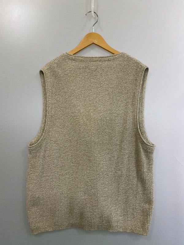 【中古品】【メンズ】 COTTON KNIT VEST 14694 コットンニットベスト トップス 黒タグ後期 144-251210-kk-26-min サイズ：M カラー：ベージュ 万代Net店