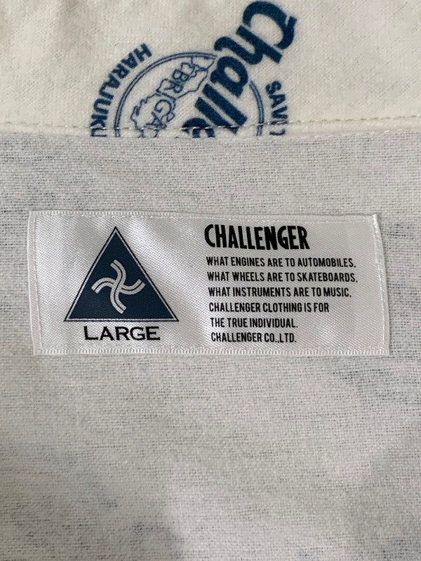 【中古品】【メンズ】 CHALLENGER チャレンジャー CLG-SH 022-006 MULTI PRINTED FLANNEL SHIRT シャツ トップス 142-251012-ks-28-min サイズ：L カラー：ホワイト/ブルー 万代Net店