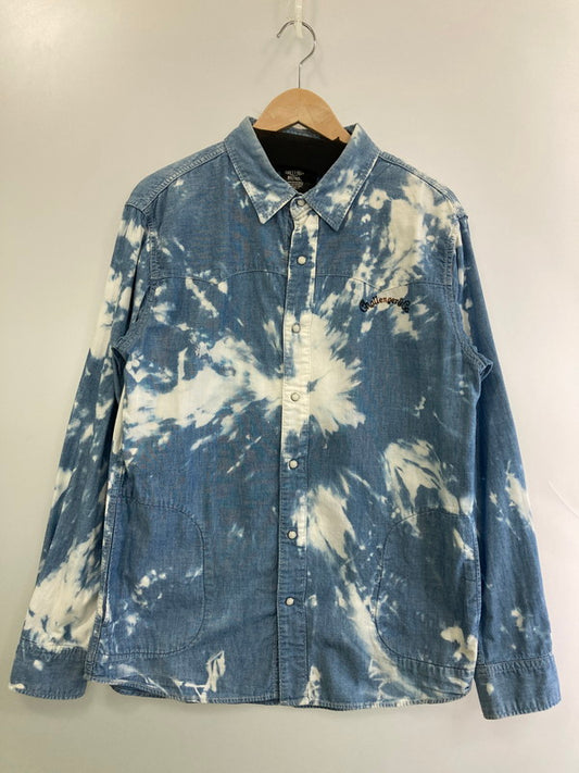 【中古品】【メンズ】 CHALLENGER チャレンジャー タイダイ シャンブレーシャツ トップス 142-251116-zi-15-min サイズ：XL カラー：ライトブルー/ホワイト 万代Net店