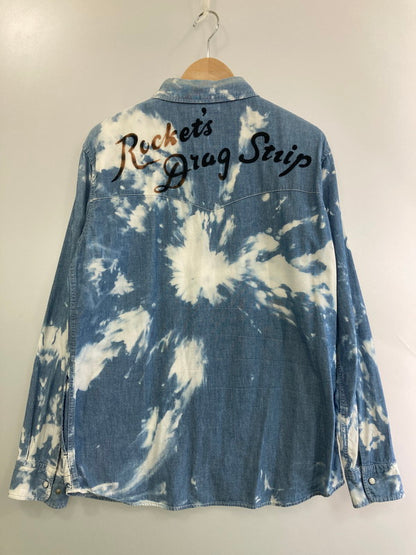 【中古品】【メンズ】 CHALLENGER チャレンジャー タイダイ シャンブレーシャツ トップス 142-251116-zi-15-min サイズ：XL カラー：ライトブルー/ホワイト 万代Net店