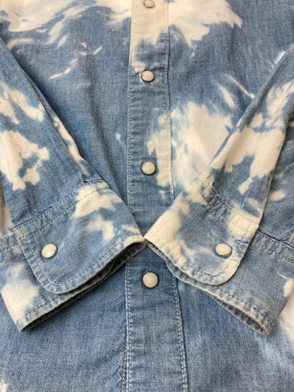 【中古品】【メンズ】 CHALLENGER チャレンジャー タイダイ シャンブレーシャツ トップス 142-251116-zi-15-min サイズ：XL カラー：ライトブルー/ホワイト 万代Net店