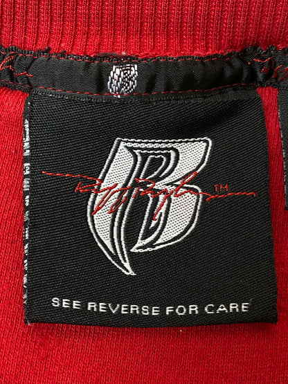 【中古品】【メンズ】 RUFF RYDERS ラフライダーズ 90S SWEATSHIRT 90年代 スウェットシャツ メンズ トップス ヴィンテージ 長袖 刺繍 ワッペン 146-251216-em-06-min サイズ：XXL カラー：レッド 万代Net店