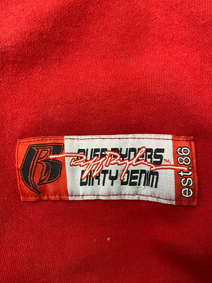 【中古品】【メンズ】 RUFF RYDERS ラフライダーズ 90S SWEATSHIRT 90年代 スウェットシャツ メンズ トップス ヴィンテージ 長袖 刺繍 ワッペン 146-251216-em-06-min サイズ：XXL カラー：レッド 万代Net店