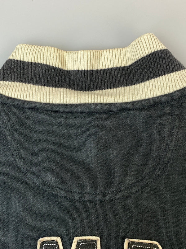 【現状渡し品】【メンズ】 CHAMPION チャンピオン 00S SWEAT STADIUM JACKET スウェットスタジアムジャケット スタジャン アウター 146-260813-ta-06-min サイズ：XL カラー：ブラック/ホワイト 万代Net店